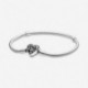 Bracelet Maille Serpent Fermoir CØur arbre de vie ARGENT PANDORA MOMENTS Taille 18