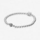 Bracelet Sph?re et pav? Scintillant Couleur ARGENT Taille 19