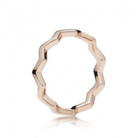 Bague Zig Zag Intemporelle Couleur Rose Taille 54