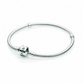 Bracelet Maille Serpent Fermoir Classique Couleur ARGENT PANDORA MOMENTS Taille 15