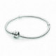 Bracelet Maille Serpent Fermoir Classique Couleur ARGENT PANDORA MOMENTS Taille 18