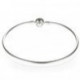 Bracelet JONC Lisse Fermoir Rond Couleur ARGENT PANDORA MOMENTS Taille  19