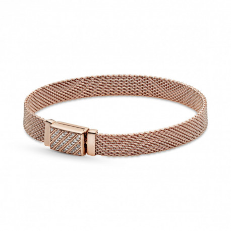 Bracelet Pavé Fermoir Long Rosé PANDORA REFLEXIONS