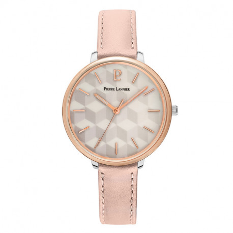 Montre Femme PIERRE LANNIER, Mirage Cuir Rose