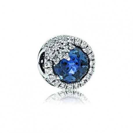 Charm Pave Flocon de Neige Scintillant Bleu PANDORA MOMENTS