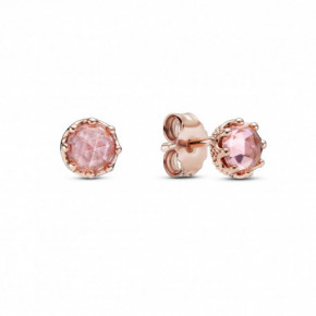 Boucles d'Oreilles Couronne Scintillante Rose PANDORA