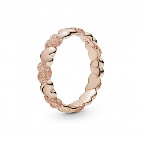 Bague Matte et brillante Cœurs PANDORA