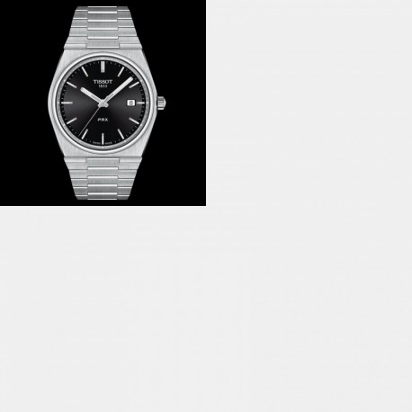 Montre Homme PRX Bracelet Acier Fond Noir TISSOT
