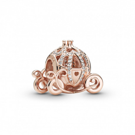 Charm Carrosse Scintillant de Disney Cendrillon Couleur Rose et Pierres Oxydes de zirconium PANDORA MOMENTS