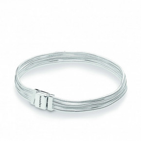 Bracelet Maille Serpent Multi-rang Couleur ARGENT PANDORA REFLEXIONS Taille 16