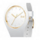 Montre Femme ICE WATCH, ICE Glam Blanche et Dore Taille M