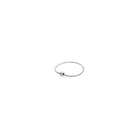Bracelet Fermoir Classique Rose et Argent PANDORA MOMENTS