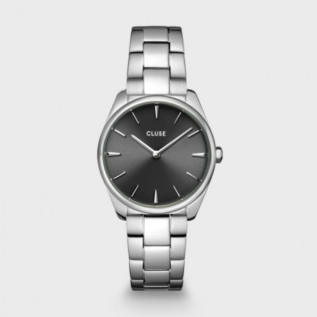 Montre Femme Féroce Petite Argentée et Bracelet Maillons Cluse