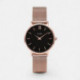 Montre Femme Minuit Bracelet Milanais Noir Cluse