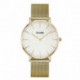 Montre Femme La Bohème Dorée Bracelet Milanais Fond Blanc Cluse