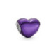 Charm Coeur MÈtalisÈ Violet PANDORA MOMENTS