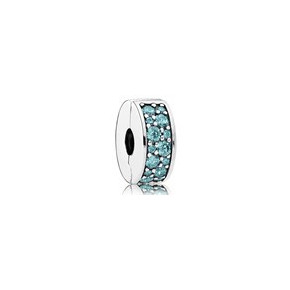 Charm Clip Pave Bleu-Vert PANDORA MOMENTS