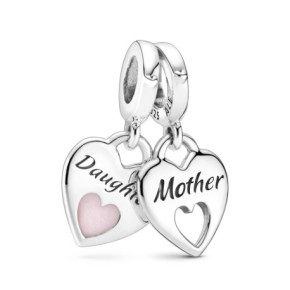 Charm Pendant Coeur Mere & Fille PANDORA MOMENTS