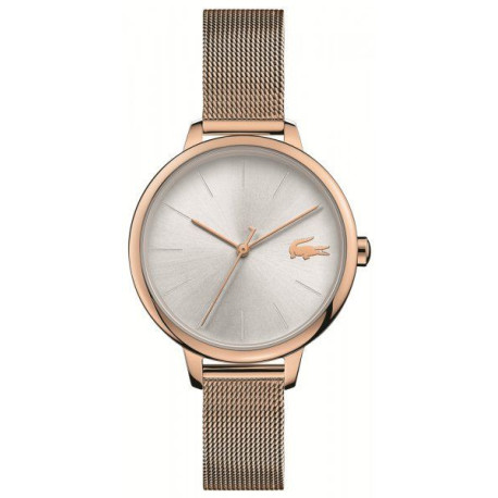 Montre Femme CANNES Lacoste, acier PVD Rose cadran argente