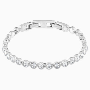 Bracelet Femme Tennis Argenté et Cristaux Blancs Swarovski