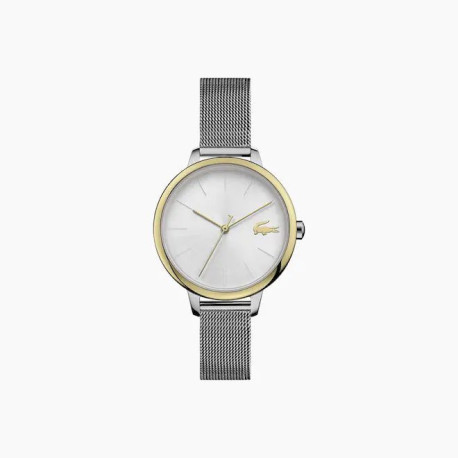 Montre Femme CANNES Lacoste, acier et cadran blanc
