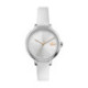 Montre Femme CANNES Lacoste, cuir blanc et cadran blanc